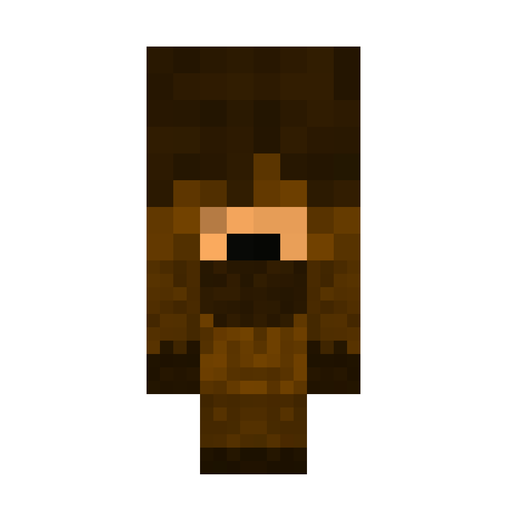 Click me again to go back to socials! Blue bear Minecraft character with blue and whtie shirt standing and staring to the left.
